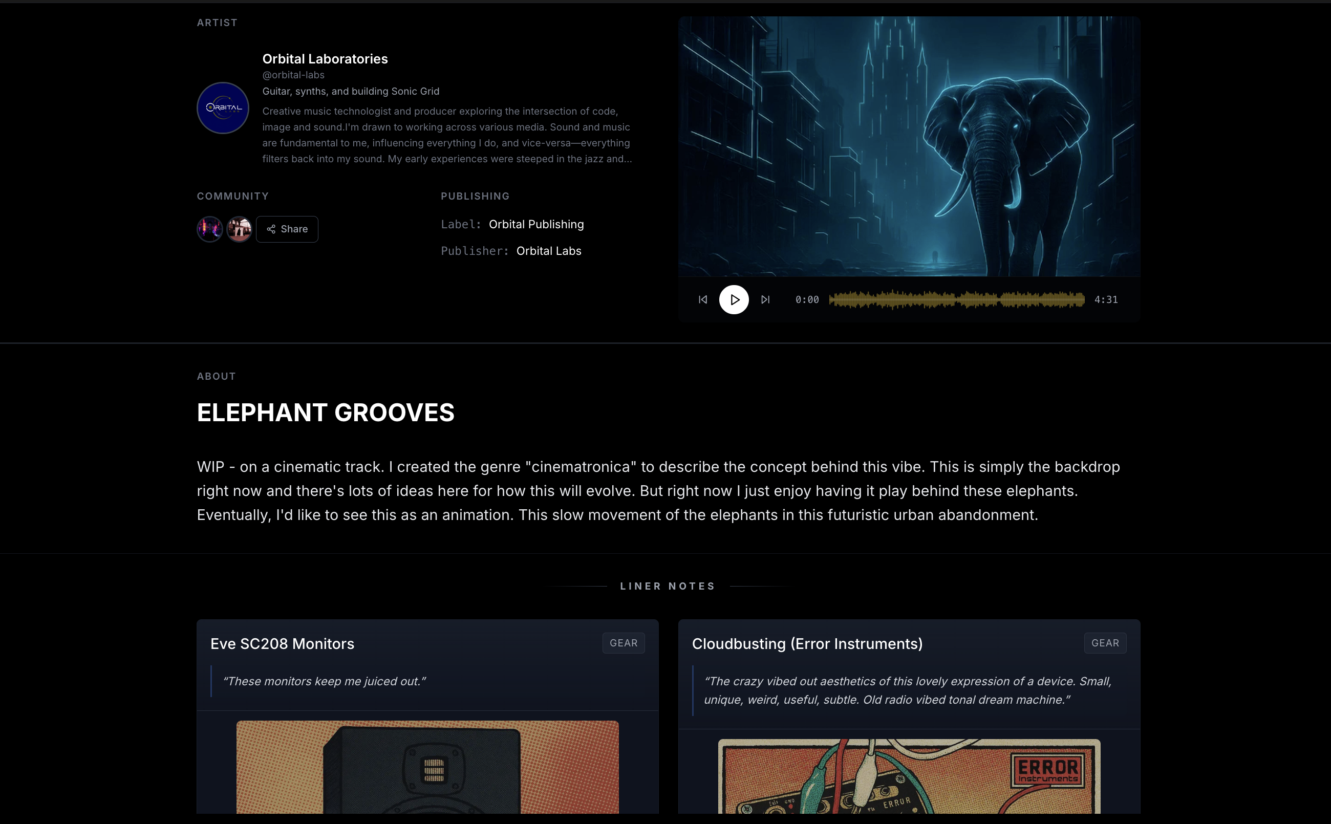Track visualizer